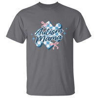 Autism Mama Coquette Puzzle Piece Pink Bow T Shirt