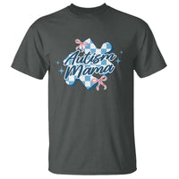 Autism Mama Coquette Puzzle Piece Pink Bow T Shirt