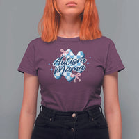 Autism Mama Coquette Puzzle Piece Pink Bow T Shirt For Women
