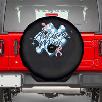 Autism Mini Coquette Puzzle Piece Pink Bow Spare Tire Cover
