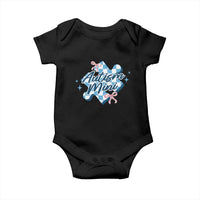 Autism Mini Coquette Puzzle Piece Pink Bow Baby Onesie