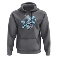 Autism Mini Coquette Puzzle Piece Pink Bow Hoodie