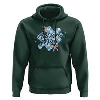 Autism Mini Coquette Puzzle Piece Pink Bow Hoodie