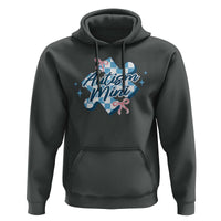 Autism Mini Coquette Puzzle Piece Pink Bow Hoodie