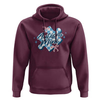 Autism Mini Coquette Puzzle Piece Pink Bow Hoodie