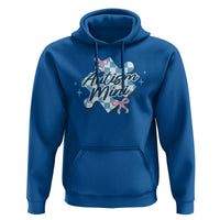 Autism Mini Coquette Puzzle Piece Pink Bow Hoodie