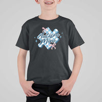Autism Mini Coquette Puzzle Piece Pink Bow T Shirt For Kid