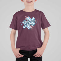 Autism Mini Coquette Puzzle Piece Pink Bow T Shirt For Kid