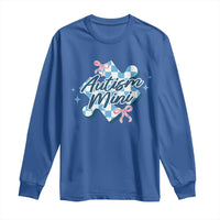 Autism Mini Coquette Puzzle Piece Pink Bow Long Sleeve Shirt
