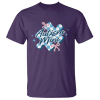 Autism Mini Coquette Puzzle Piece Pink Bow T Shirt