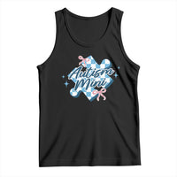 Autism Mini Coquette Puzzle Piece Pink Bow Tank Top