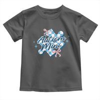 Autism Mini Coquette Puzzle Piece Pink Bow Toddler T Shirt