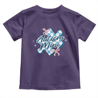 Autism Mini Coquette Puzzle Piece Pink Bow Toddler T Shirt