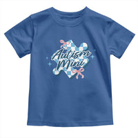 Autism Mini Coquette Puzzle Piece Pink Bow Toddler T Shirt