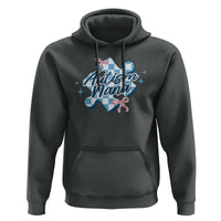 Autism Nana Coquette Puzzle Piece Pink Bow Hoodie