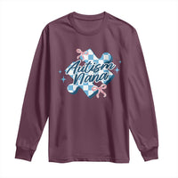 Autism Nana Coquette Puzzle Piece Pink Bow Long Sleeve Shirt