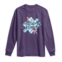 Autism Nana Coquette Puzzle Piece Pink Bow Long Sleeve Shirt