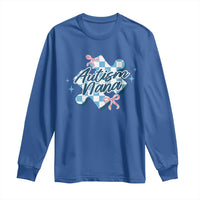 Autism Nana Coquette Puzzle Piece Pink Bow Long Sleeve Shirt