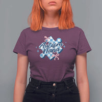 Autism Nana Coquette Puzzle Piece Pink Bow T Shirt For Women