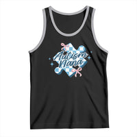 Autism Nana Coquette Puzzle Piece Pink Bow Tank Top