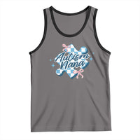 Autism Nana Coquette Puzzle Piece Pink Bow Tank Top