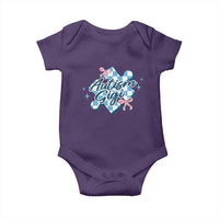 Autism Gigi Coquette Puzzle Piece Pink Bow Baby Onesie