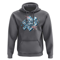 Autism Gigi Coquette Puzzle Piece Pink Bow Hoodie