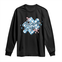 Autism Gigi Coquette Puzzle Piece Pink Bow Long Sleeve Shirt