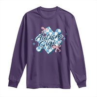 Autism Gigi Coquette Puzzle Piece Pink Bow Long Sleeve Shirt