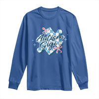 Autism Gigi Coquette Puzzle Piece Pink Bow Long Sleeve Shirt
