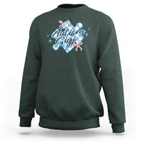 Autism Gigi Coquette Puzzle Piece Pink Bow Sweatshirt