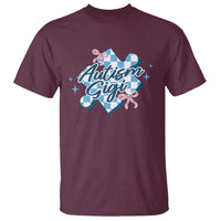 Autism Gigi Coquette Puzzle Piece Pink Bow T Shirt