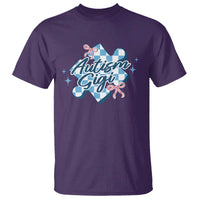 Autism Gigi Coquette Puzzle Piece Pink Bow T Shirt