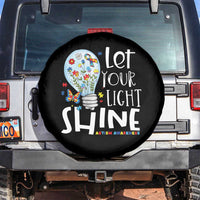 Autism Awareness Spare Tire Cover Let Your Light Shine Puzzle Ribbon Inspirational Quote