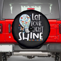 Autism Awareness Spare Tire Cover Let Your Light Shine Puzzle Ribbon Inspirational Quote