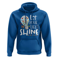 Autism Awareness Hoodie Let Your Light Shine Puzzle Ribbon Inspirational Quote