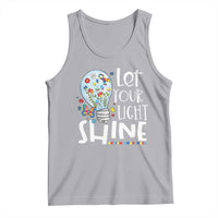 Autism Awareness Tank Top Let Your Light Shine Puzzle Ribbon Inspirational Quote