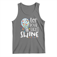 Autism Awareness Tank Top Let Your Light Shine Puzzle Ribbon Inspirational Quote