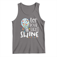 Autism Awareness Tank Top Let Your Light Shine Puzzle Ribbon Inspirational Quote