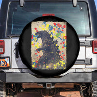 Funny Autism Awareness Japanese Giant Monster Spare Tire Cover Colorful Puzzles