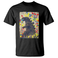 Funny Autism Awareness Japanese Giant Monster T Shirt Colorful Puzzles