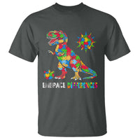 Funny Autism Awareness Embrace Differences T Shirt Puzzle Dinosaur