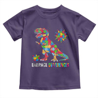 Funny Autism Awareness Embrace Differences Toddler T Shirt Puzzle Dinosaur