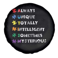 Funny Autism Awareness Spare Tire Cover Always Unique Totally Intelligent Sometimes Mysterious