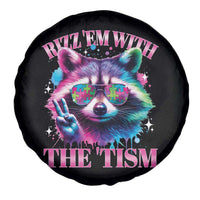Funny Autism Awareness Racoon Spare Tire Cover Rizz Em With The Tism Meme Autistic