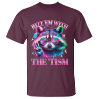 Funny Autism Awareness Racoon T Shirt Rizz Em With The Tism Meme Autistic