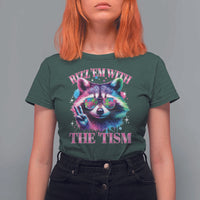 Funny Autism Awareness Racoon T Shirt For Women Rizz Em With The Tism Meme Autistic