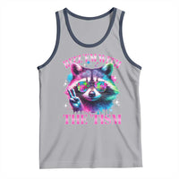 Funny Autism Awareness Racoon Tank Top Rizz Em With The Tism Meme Autistic