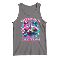 Funny Autism Awareness Racoon Tank Top Rizz Em With The Tism Meme Autistic