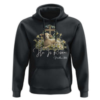 He Is Risen Hoodie Christian Religious Easter Day Bible Verse Sheep